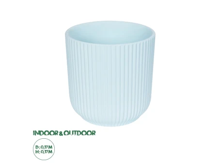 GloboStar® Artificial Garden SEMINYAK 20519 Διακοσμητική Κεραμική Γλάστρα Λευκή Π17 x M17 x Υ17