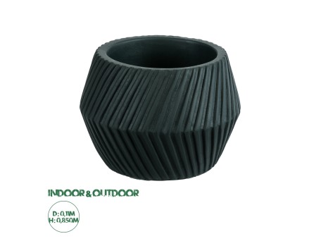 GloboStar® Artificial Garden BARBADOS 20538 Διακοσμητικό Κεραμικό Κασπώ Γλάστρα - Flower Pot Πράσινο Φ11 x Υ8.5cm