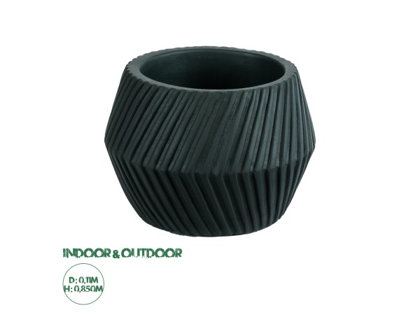 GloboStar® Artificial Garden BARBADOS 20538 Διακοσμητικό Κεραμικό Κασπώ Γλάστρα - Flower Pot Πράσινο Φ11 x Υ8.5cm