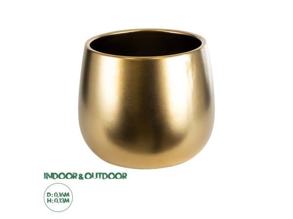 GloboStar® Artificial Garden SIDNEY 20548 Διακοσμητικό Κεραμικό Κασπώ Γλάστρα - Flower Pot Χρυσό Φ16 x Υ13cm GloboStar® Artificial Garden SIDNEY 20548 Διακοσμητικό Κεραμικό Κασπώ Γλάστρα - Flower Pot Χρυσό Φ16 x Υ13cm