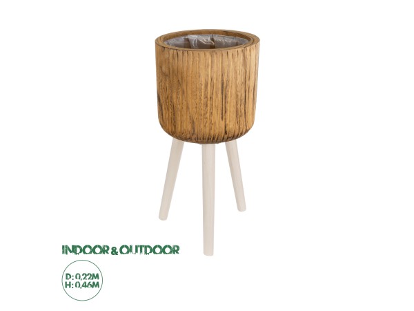 GloboStar® Artificial Garden JAMAICA 20554 Διακοσμητικό Ξύλινο Κασπώ Γλάστρα - Flower Pot Καφέ Φ22 x Υ46cm GloboStar® Artificial Garden JAMAICA 20554 Διακοσμητικό Ξύλινο Κασπώ Γλάστρα - Flower Pot Καφέ Φ22 x Υ46cm