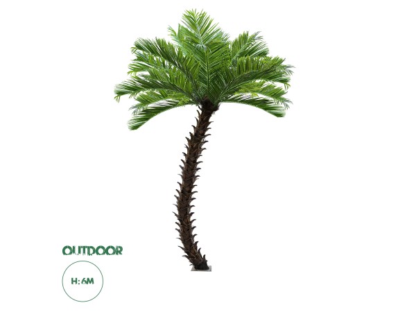 GloboStar® Artificial Garden PHOENIX ROEBELENII PALM TREE 20597 Τεχνητό Διακοσμητικό Φυτό Φοινικόδεντρο Ρομπελίνι Εξωτερικού Χώρου IP68 UV Certified Protection Υ600cm