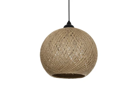 GLOBOSTAR® SOLEI 205-0002 Boho Κρεμαστό Φωτιστικό Οροφής με Ντουί 1 x E27 AC 220-240V IP20 - Μπεζ - M30 x Π30 x Υ26cm