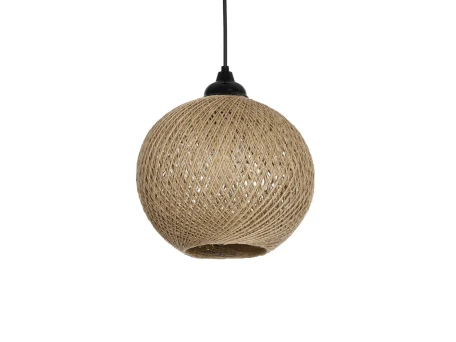 GLOBOSTAR® SOLEI 205-0003 Boho Κρεμαστό Φωτιστικό Οροφής με Ντουί 1 x E27 AC 220-240V IP20 - Μπεζ - M20 x Π20 x Υ25cm