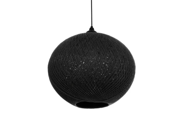 GLOBOSTAR® SOLEI 205-0004 Boho Κρεμαστό Φωτιστικό Οροφής με Ντουί 1 x E27 AC 220-240V IP20 - Μαύρο - M40 x Π40 x Υ36cm