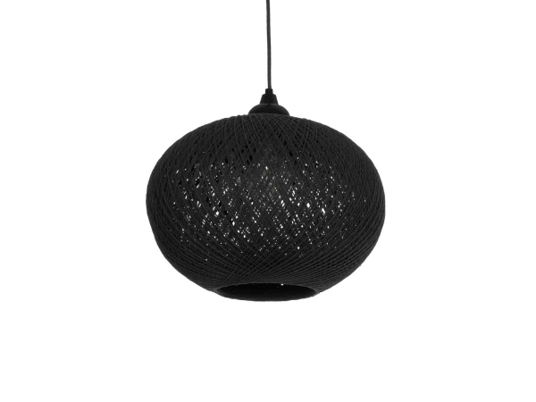 GLOBOSTAR® SOLEI 205-0005 Boho Κρεμαστό Φωτιστικό Οροφής με Ντουί 1 x E27 AC 220-240V IP20 - Μαύρο - M30 x Π30 x Υ35cm