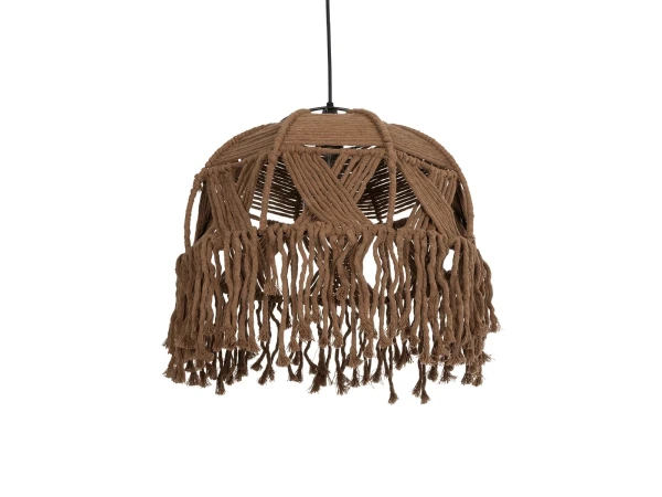 GLOBOSTAR® TONA 205-0016 Boho Κρεμαστό Φωτιστικό Οροφής με Ντουί 1 x E27 AC 220-240V IP20 - Καφέ- M40 x Π40 x Υ38cm