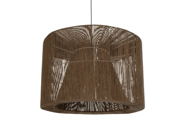 GLOBOSTAR® ZYLINDER 205-0023 Boho Κρεμαστό Φωτιστικό Οροφής με Ντουί 1 x E27 AC 220-240V IP20 - Καφέ - M80 x Π80 x Υ51cm
