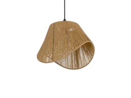 GLOBOSTAR® ELDA 205-0032 Boho Κρεμαστό Φωτιστικό Οροφής με Ντουί 1 x E27 AC 220-240V IP20 - Μπεζ - M32 x Π21 x Υ24cm