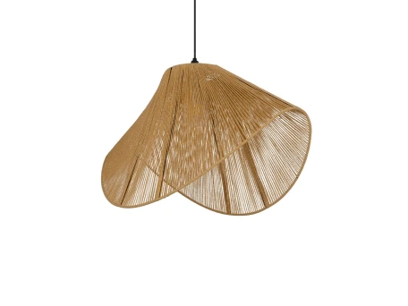 GLOBOSTAR® ELDA 205-0033 Boho Κρεμαστό Φωτιστικό Οροφής με Ντουί 1 x E27 AC 220-240V IP20 - Μπεζ - M68 x Π34 x Υ39cm