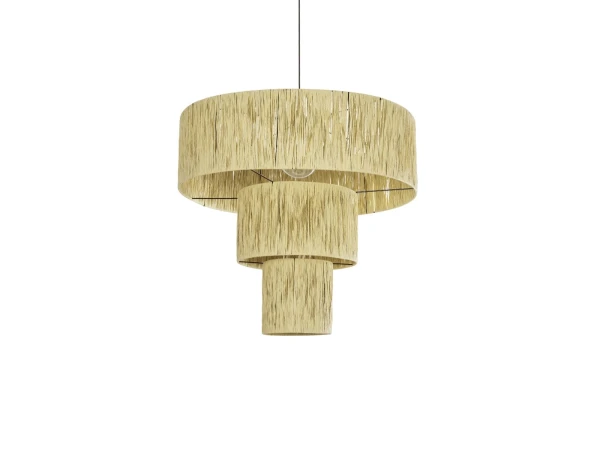 GLOBOSTAR® COROIN 205-0035 Boho Κρεμαστό Φωτιστικό Οροφής με Ντουί 1 x E27 AC 220-240V IP20 - Μπεζ - M70 x Π70 x Υ64cm