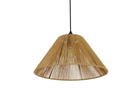 GLOBOSTAR® HATA  205-0036 Boho Κρεμαστό Φωτιστικό Οροφής με Ντουί 1 x E27 AC 220-240V IP20 - Μπεζ - M35 x Π35 x Υ21cm