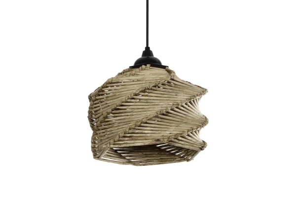 GLOBOSTAR® HUSLE 205-0044 Boho Κρεμαστό Φωτιστικό Οροφής με Ντουί 1 x E27 AC 220-240V IP20 - Μπεζ - M24 x Π24 x Υ21cm