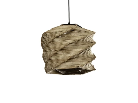 GLOBOSTAR® HUSLE 205-0045 Boho Κρεμαστό Φωτιστικό Οροφής με Ντουί 1 x E27 AC 220-240V IP20 - Μπεζ - M31 x Π31 x Υ28cm