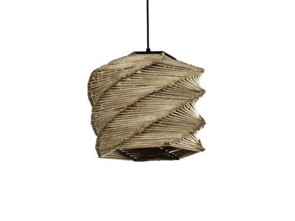 GLOBOSTAR® HUSLE 205-0045 Boho Κρεμαστό Φωτιστικό Οροφής με Ντουί 1 x E27 AC 220-240V IP20 - Μπεζ - M31 x Π31 x Υ28cm