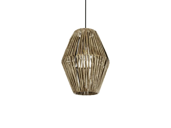 GLOBOSTAR® CASTILLO 205-0046 Boho Κρεμαστό Φωτιστικό Οροφής με Ντουί 1 x E27 AC 220-240V IP20 - Μπεζ - M26 x Π26 x Υ36cm