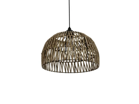 GLOBOSTAR® ARANCIA 205-0047 Boho Κρεμαστό Φωτιστικό Οροφής με Ντουί 1 x E27 AC 220-240V IP20 - Μπεζ - M35 x Π35 x Υ26cm