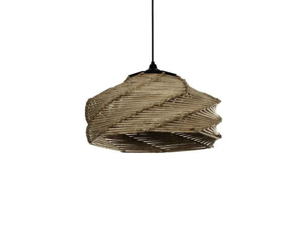 GLOBOSTAR® OLET 205-0049 Boho Κρεμαστό Φωτιστικό Οροφής με Ντουί 1 x E27 AC 220-240V IP20 - Μπεζ - M38 x Π38 x Υ23cm
