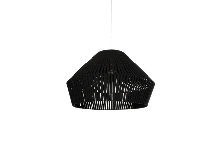GLOBOSTAR® NUI 205-0062 Boho Κρεμαστό Φωτιστικό Οροφής με Ντουί 1 x E27 AC 220-240V IP20 - Μαύρο - M60 x Π60 x Υ41cm