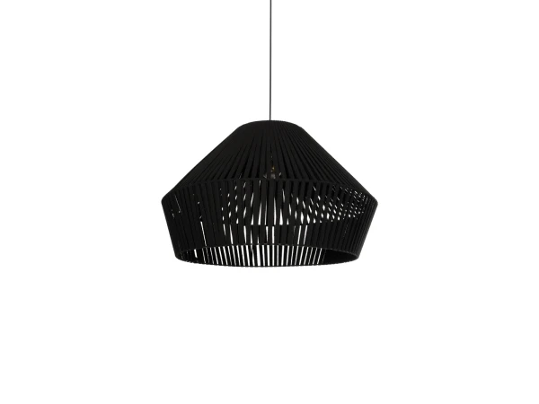 GLOBOSTAR® NUI 205-0062 Boho Κρεμαστό Φωτιστικό Οροφής με Ντουί 1 x E27 AC 220-240V IP20 - Μαύρο - M60 x Π60 x Υ41cm