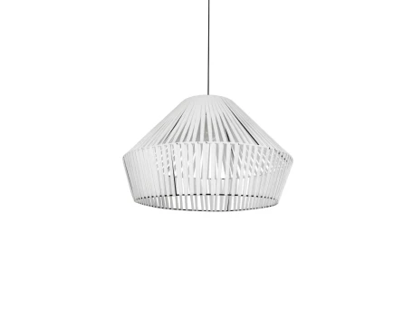 GLOBOSTAR® NUI 205-0064 Boho Κρεμαστό Φωτιστικό Οροφής με Ντουί 1 x E27 AC 220-240V IP20 - Λευκό - M60 x Π60 x Υ41cm