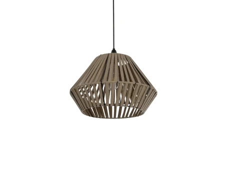 GLOBOSTAR® NUI 205-0067 Boho Κρεμαστό Φωτιστικό Οροφής με Ντουί 1 x E27 AC 220-240V IP20 - Μπεζ - M36 x Π36 x Υ27cm