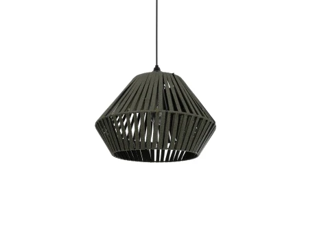 GLOBOSTAR® NUI 205-0069 Boho Κρεμαστό Φωτιστικό Οροφής με Ντουί 1 x E27 AC 220-240V IP20 - Πρασίνο - M36 x Π36 x Υ27cm