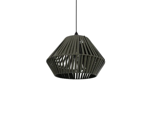 GLOBOSTAR® NUI 205-0069 Boho Κρεμαστό Φωτιστικό Οροφής με Ντουί 1 x E27 AC 220-240V IP20 - Πρασίνο - M36 x Π36 x Υ27cm