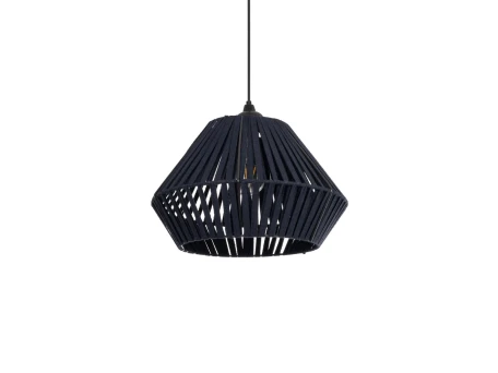 GLOBOSTAR® NUI 205-0071 Boho Κρεμαστό Φωτιστικό Οροφής με Ντουί 1 x E27 AC 220-240V IP20 - Μπλε - M36 x Π36 x Υ27cm