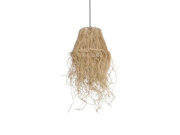 GLOBOSTAR® HERBE 205-0073 Boho Κρεμαστό Φωτιστικό Οροφής με Ντουί 1 x E27 AC 220-240V IP20 - Μπεζ - M30 x Π30 x Υ40cm