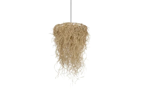 GLOBOSTAR® LIETUS 205-0079 Boho Κρεμαστό Φωτιστικό Οροφής με Ντουί 1 x E27 AC 220-240V IP20 - Μπεζ - M45 x Π45 x Υ50cm