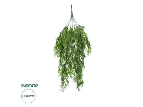 GloboStar® Artificial Garden THUJA HANGING BRANCH 20616 Τεχνητό Κρεμαστό Διακοσμητικό Κρεμαστό κλαδί Τούγιας  Y82cm Σετ 2 τεμαχίων