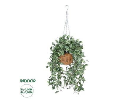 GloboStar® Artificial Garden GOLDEN BELL WILLOW HANGING PLANT 20627 Τεχνητό Κρεμαστό Διακοσμητικό Φυτό Ιτίας  Y80cm