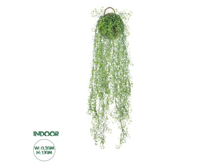GloboStar® Artificial Garden GOLDEN BELL WILLOW 1 HANGING PLANT 20630 Κρεμαστό Τεχνητό Διακοσμητικό Φυτό Ιτίας  Y110cm