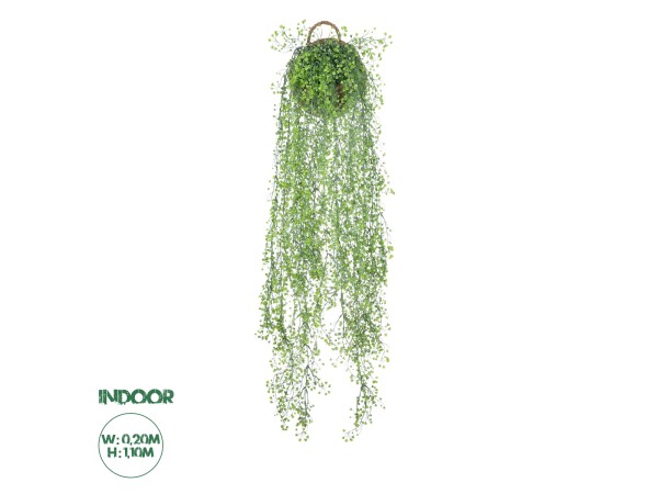 GloboStar® Artificial Garden GOLDEN BELL WILLOW 1 HANGING PLANT 20630 Κρεμαστό Τεχνητό Διακοσμητικό Φυτό Ιτίας  Y110cm