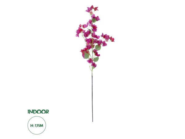 GloboStar® Artificial Garden BOUGAUVILLEA BRANCH 20652 Τεχνητό Διακοσμητικό Κλαδί Μπουκανβίλιας Φουξ Y115cm
