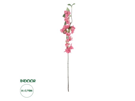 GloboStar® Artificial Garden BOUGANVILLEA BRANCH  20653 Τεχνητό Διακοσμητικό Κλαδί Βουκαμβίλιας Y79cm