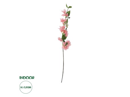 GloboStar® Artificial Garden BOUGAUVILLEA BRANCH 20655 Τεχνητό Διακοσμητικό Κλαδί Μπουκανβίλιας Ροζ - Πορτοκαλί Y80cm