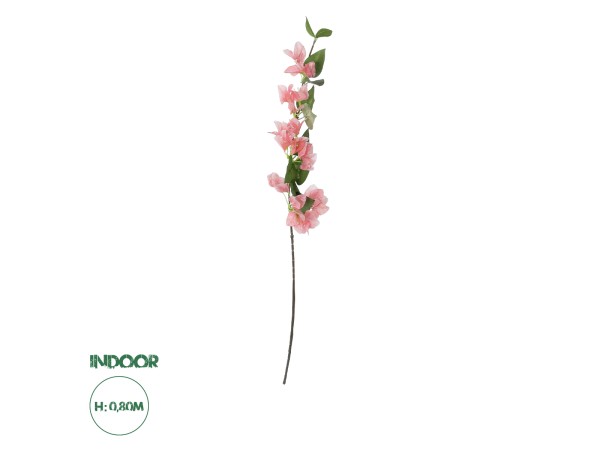 GloboStar® Artificial Garden BOUGAUVILLEA BRANCH 20655 Τεχνητό Διακοσμητικό Κλαδί Μπουκανβίλιας Ροζ - Πορτοκαλί Y80cm