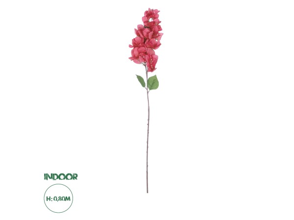 GloboStar® Artificial Garden BOUGAUVILLEA BRANCH 20658 Τεχνητό Διακοσμητικό Κλαδί Μπουκανβίλιας Φουξ Y80cm