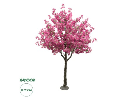 GloboStar® Artificial Garden BOUGAUVILLEA 20670 Τεχνητό Διακοσμητικό Δέντρο με Ανθη Μπουκανβίλιας Φουξ Υ250cm