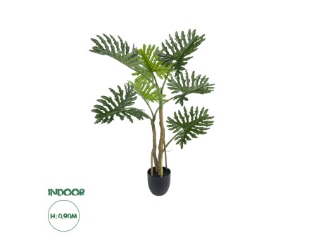 GloboStar® Artificial Garden PHILODENDRON 20683 Τεχνητό Διακοσμητικό Φυτό Φυλλόδενδρο Υ90cm