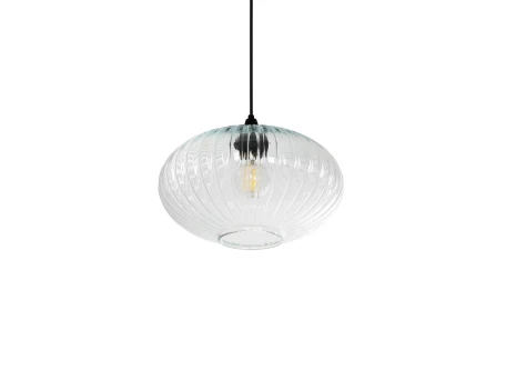 GLOBOSTAR® PERA 206-0009 Μοντέρνο Κρεμαστό Φωτιστικό Οροφής με Ντουί 1 x E27 AC 220-240V IP20 - Διάφανο - Μ30 x Π30 x Υ22cm