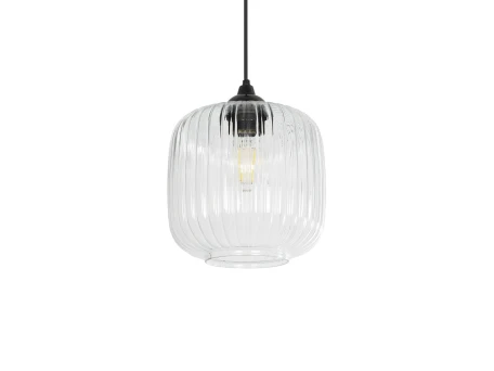 GLOBOSTAR® MELONI 206-0013 Μοντέρνο Κρεμαστό Φωτιστικό Οροφής με Ντουί 1 x E27 AC 220-240V IP20 - Διάφανο - Μ20 x Π20 x Υ24cm
