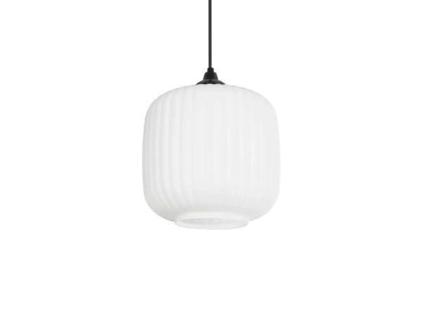 GLOBOSTAR® MELONI 206-0015 Μοντέρνο Κρεμαστό Φωτιστικό Οροφής με Ντουί 1 x E27 AC 220-240V IP20 - Λευκό - Μ20 x Π20 x Υ24cm