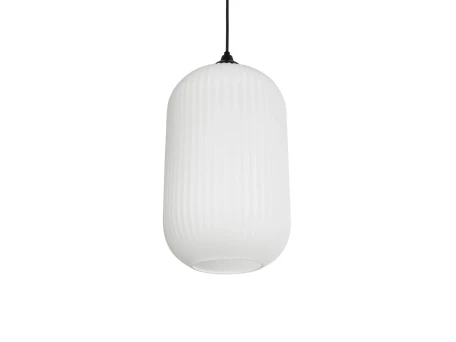 GLOBOSTAR® MELONI 206-0019 Μοντέρνο Κρεμαστό Φωτιστικό Οροφής με Ντουί 1 x E27 AC 220-240V IP20 - Λευκό - Μ20 x Π20 x Υ38cm