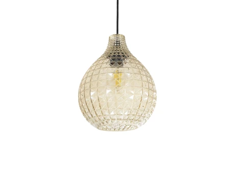 GLOBOSTAR® BASTIK 206-0027 Μοντέρνο Κρεμαστό Φωτιστικό Οροφής με Ντουί 1 x E27 AC 220-240V IP20 - Mελί - Μ22 x Π22 x Υ26cm