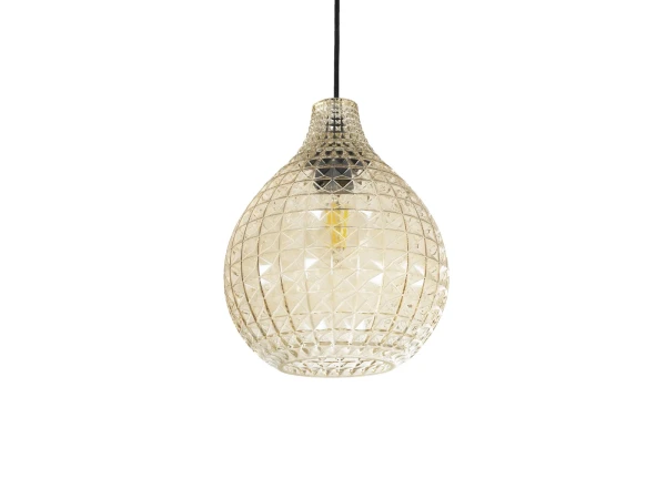 GLOBOSTAR® BASTIK 206-0027 Μοντέρνο Κρεμαστό Φωτιστικό Οροφής με Ντουί 1 x E27 AC 220-240V IP20 - Mελί - Μ22 x Π22 x Υ26cm