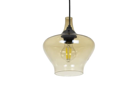 GLOBOSTAR® OVOCE 206-0033 Μοντέρνο Κρεμαστό Φωτιστικό Οροφής με Ντουί 1 x E27 AC 220-240V IP20 - Mελί - Μ20 x Π20 x Υ22cm