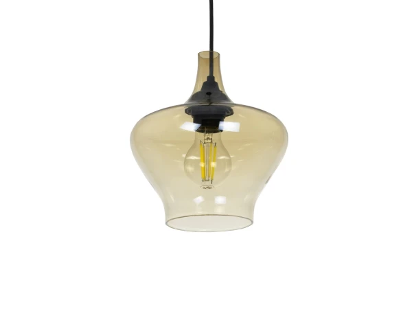 GLOBOSTAR® OVOCE 206-0033 Μοντέρνο Κρεμαστό Φωτιστικό Οροφής με Ντουί 1 x E27 AC 220-240V IP20 - Mελί - Μ20 x Π20 x Υ22cm